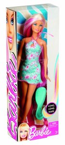 Barbie Fun & Fancy Hair Doll with Extra-Long Colorful Blonde Hair and  Styling Accessories 