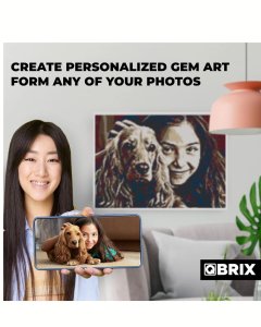 Qbrix Vintage Diamond Painting Kit Based On Your Photo A3 Size