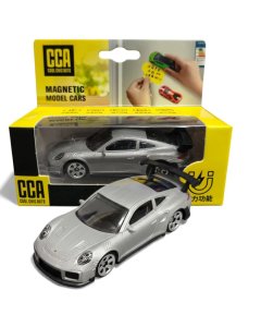 CCA 1:60 Porsche 911 GT2 RS | Magnetic Series Grey Diecast Scale Model Car