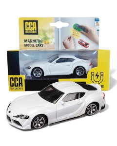 CCA 1:58 Toyota GR Supra | Magnetic Series White Diecast Scale Model Car