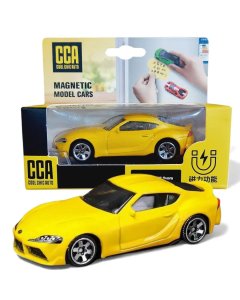CCA 1:58 Toyota GR Supra | Magnetic Series Yellow Diecast Scale Model Car