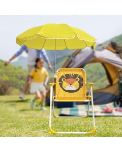 TF Camping Chair Portable With Umbrella Yellow