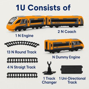 Centy High Speed NAV Bharat Electric Saffron Express Train Toy Set