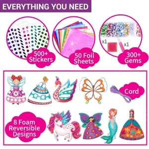 Chalk and Chuckles Sparkle & Shine 3-in-1 Princess & Unicorn Craft Kit