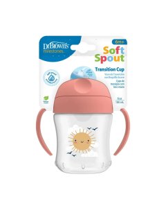 Dr. Brown’s 6oz 180mL Soft-Spout Transition Cup Pink