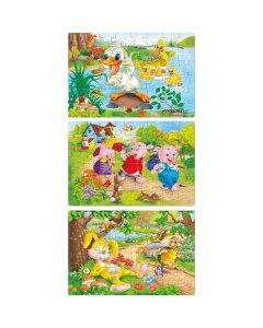 Frank Puzzle Hare Tortois 3X48 Pieces