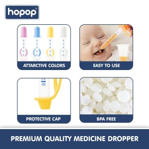 Hopop Baby Medicine Dropper & Dispenser Yellow
