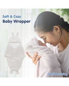 Hopop Baby Soft Fleece Hooded Wrapper Blanket Brown