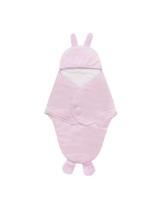 Hopop Baby Soft Fleece Hooded Wrapper Blanket Pink