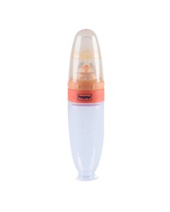 Hopop Soft Squeezy Silicone Food Feeder Spoon Orange