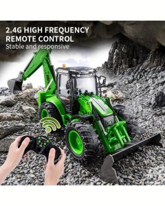 Huina 1579 RC Backhoe Loader | 1:14 | Remote Control | 2.4GHz Frequency | Simulate Real Drive | Realistic Light | Realistic Sound