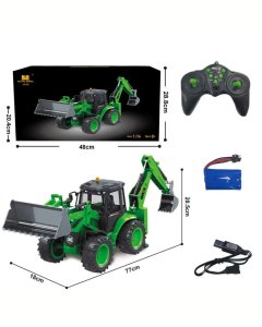 Huina 1579 RC Backhoe Loader | 1:14 | Remote Control | 2.4GHz Frequency | Simulate Real Drive | Realistic Light | Realistic Sound