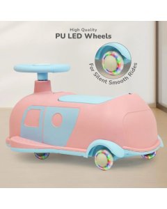 R for Rabbit Iya Iya Caravan Swing Car 3in1 Ride-On Blue Peach SCIICVBP9