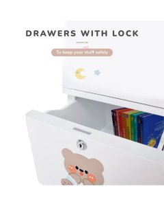 R for Rabbit Kiddo Korner Stellar Storage Organizer Cupboard ORKKSTB02