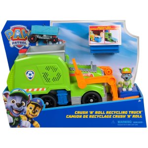 Paw Patrol Crush N’ Roll Recycling Truck with Rocky Action Figure