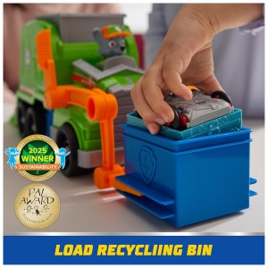 Paw Patrol Crush N’ Roll Recycling Truck with Rocky Action Figure