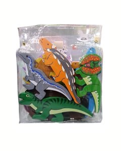 Play Toys Wooden Prehistoric Animals Figures Set