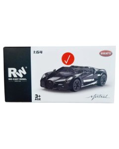 RW Bugatti Mistral 1:64 Diecast Scale Model Car Black