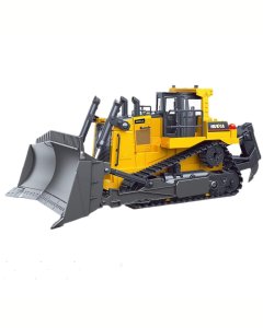 Huina 1554 RC Bulldozer | 1:16 | Remote Control | 2.4GHz Frequency | Emulational Controlled | Simulate Real Drive | Realistic Light | Realistic Sound