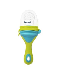 Hopop Silicone Baby Food & Fruit Feeder Green