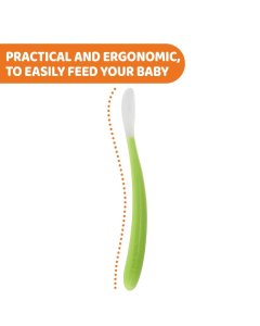 Chicco Soft Silicone Spoon 6M+ Green