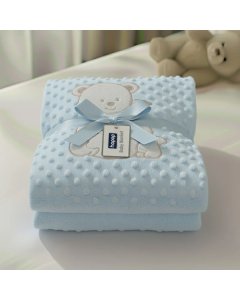 Hopop Ultra Soft Baby Fleece Blanket Blue