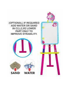 Itoys 8in1 Unicorn Easel Writing Board