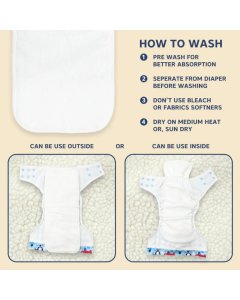 Hopop Washable & Reusable Baby Diaper Inserts
