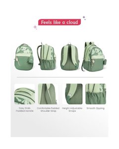 Genie Alba School Backpack 19 Inch Green