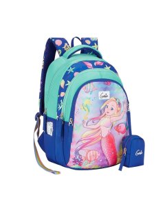 Genie Aquadream School Backpack 15 Inch Navy Blue