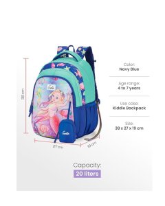 Genie Aquadream School Backpack 15 Inch Navy Blue