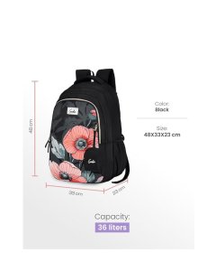 Genie Aurela School Backpack 19 Inch Black