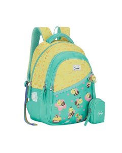 Genie Bee Happy School Backpack 15 Inch Teal
