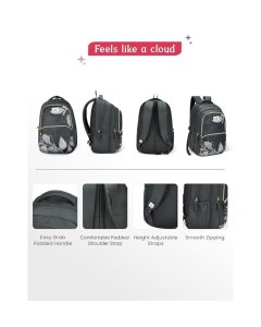 Genie Canopy School Backpack 19 Inch Grey