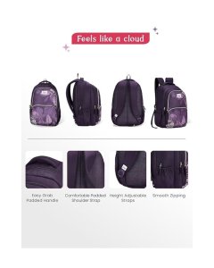 Genie Canopy School Backpack 19 Inch Wine Red