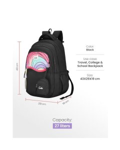 Genie Cluster School Backpack 17 Inch Black