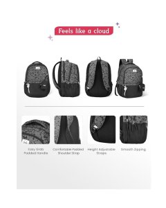 Genie Eleanor School Backpack 19 Inch Black