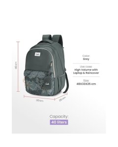 Genie Marilit School Backpack 19 Inch Grey