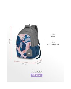 Genie Nightfern School Backpack 19 Inch Blue
