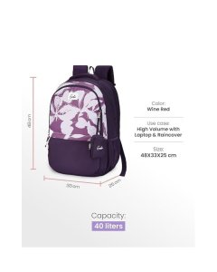 Genie Petone School Backpack 19 Inch Wine Red