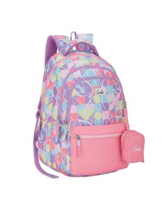 Genie Pixel Pop School Backpack 17 Inch Pink