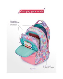 Genie Pixel Pop School Backpack 17 Inch Pink