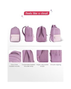 Genie Quillet School Backpack 19 Inch Wine Red