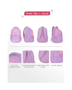 Genie Rosalin School Backpack 19 Inch Lavender