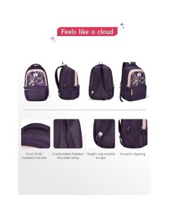 Genie Rosalin School Backpack 19 Inch Wine Red