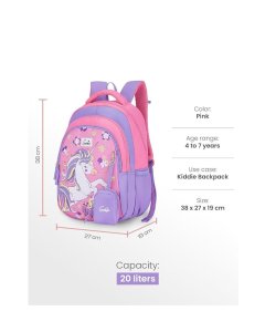 Genie Twinklecorn School Backpack 15 Inch Pink