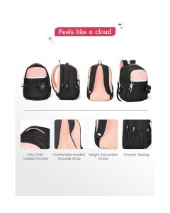 Genie Twist School Backpack 19 Inch Black