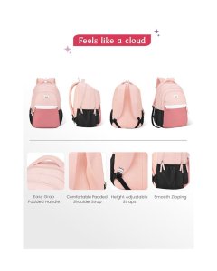 Genie Vibecheck School Backpack 19 Inch Beige