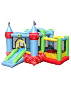 Happy Hop Castle Bouncer With Farmyard Ballpit
