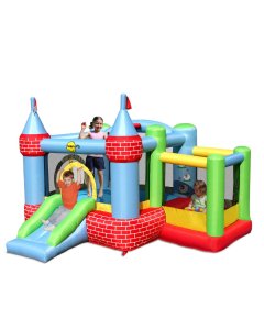 Happy Hop Castle Bouncer With Farmyard Ballpit